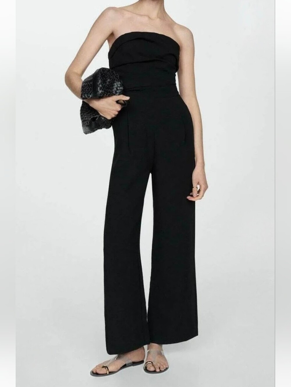 Most Wanted Classy Black Sleeveless Bandeau Jumpsuit Size S